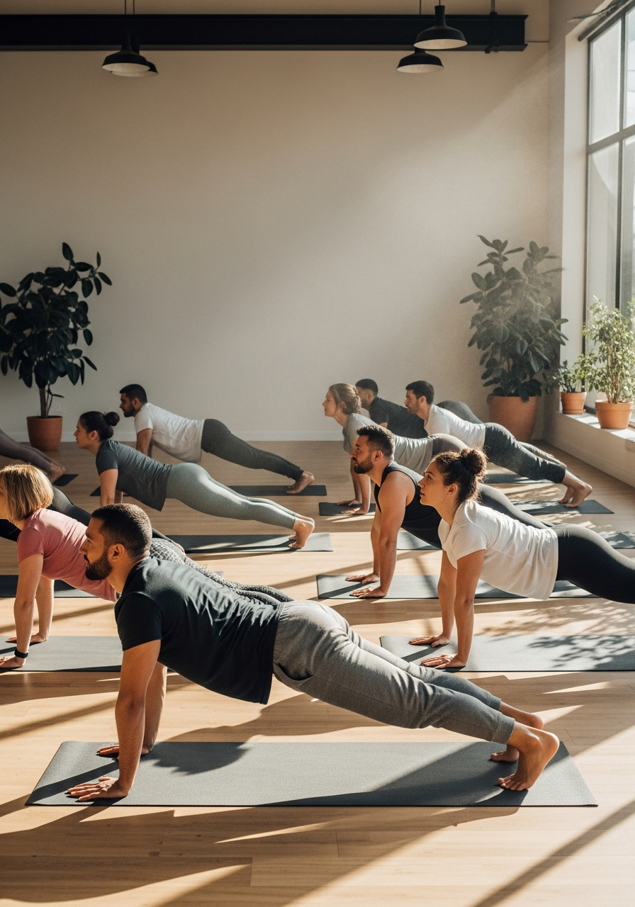 Занятие на ковриках